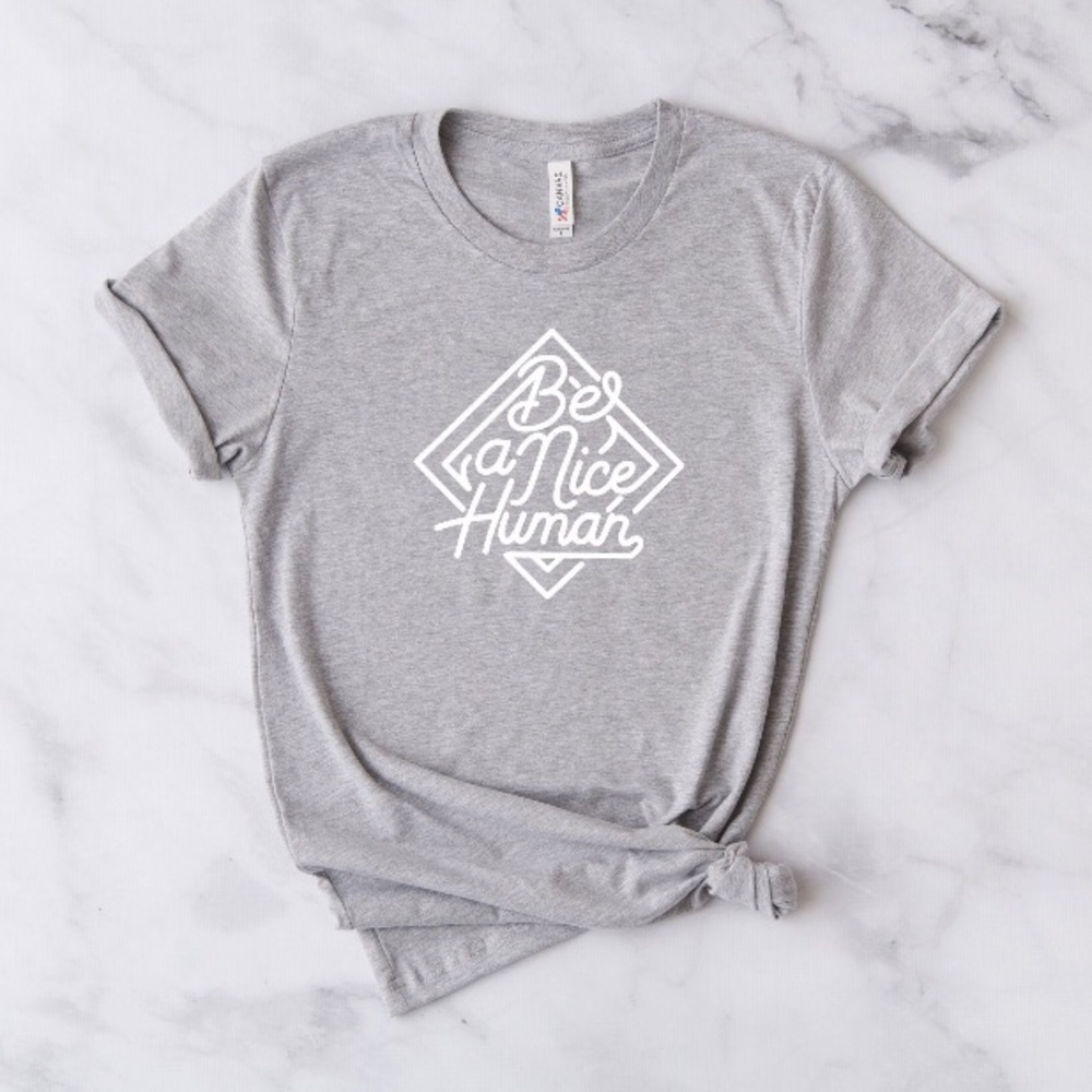 Be a Nice Human T-shirt • Made to order! 🧶 - Picture 7 of 8